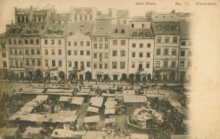 Rynek Starego Miasta w Warszawie, widok na stronę Barssa